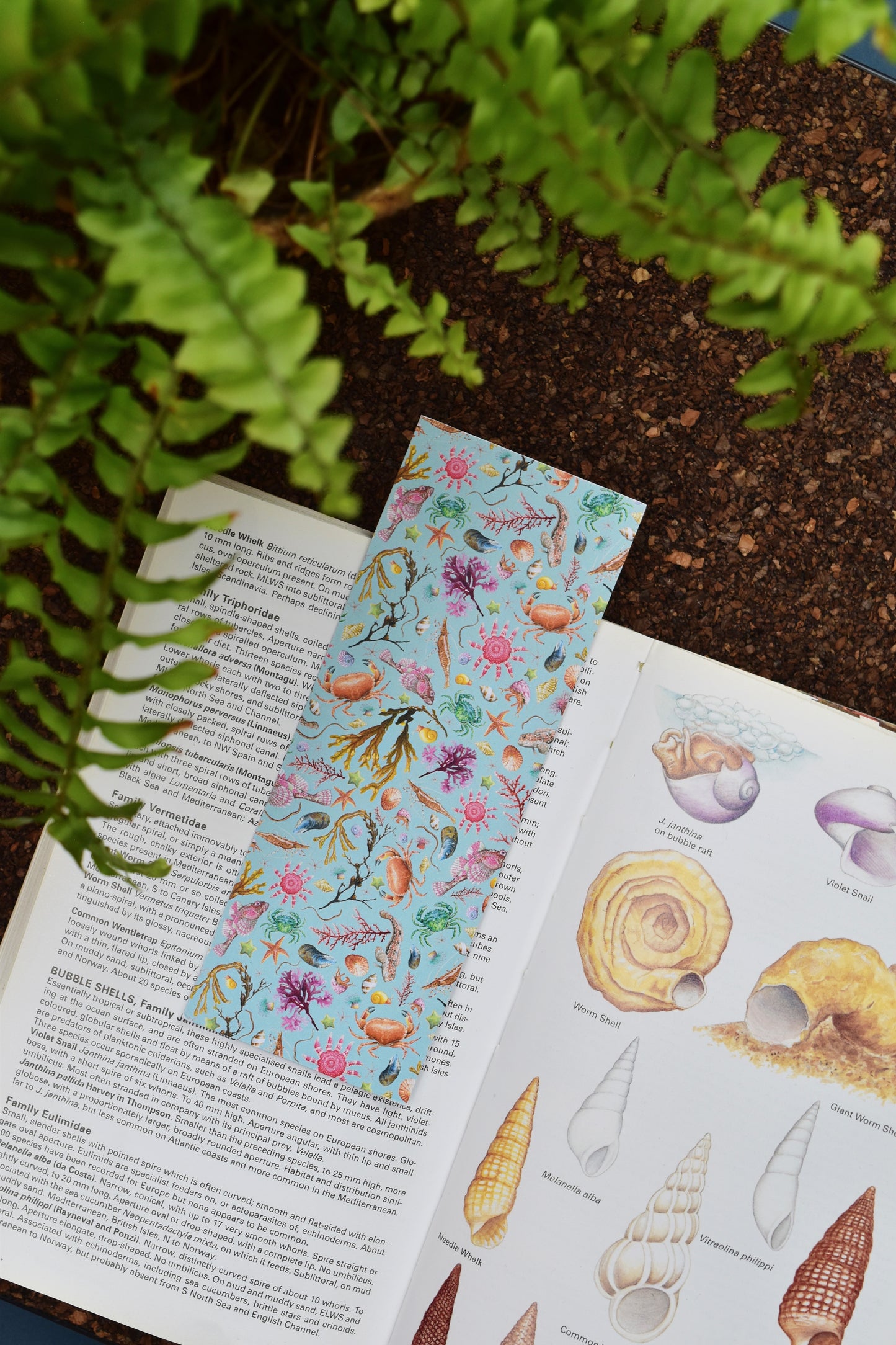 Recycled Duckegg Rockpool Bookmark