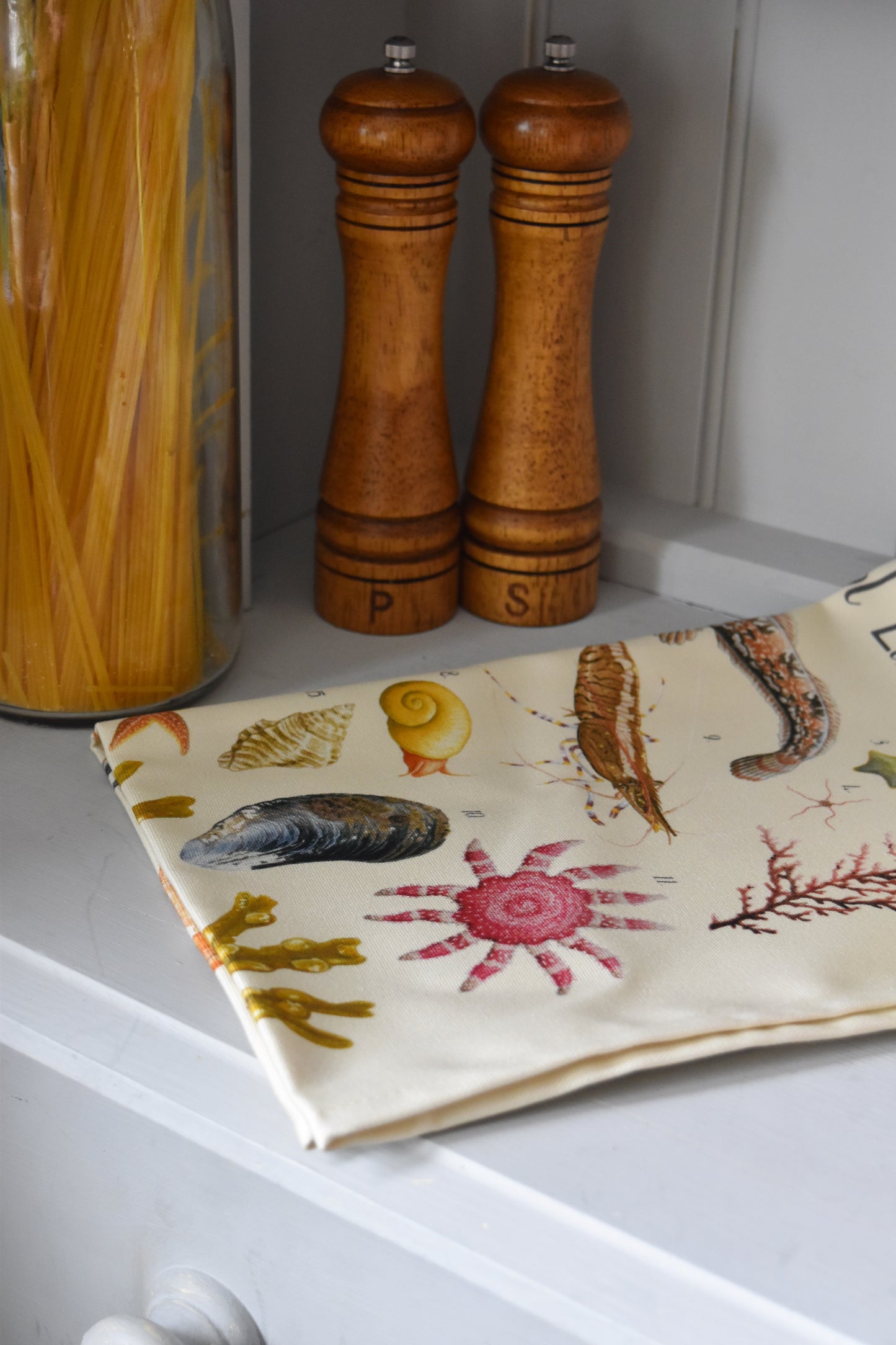 Organic Cotton Rockpool Poster Tea Towel