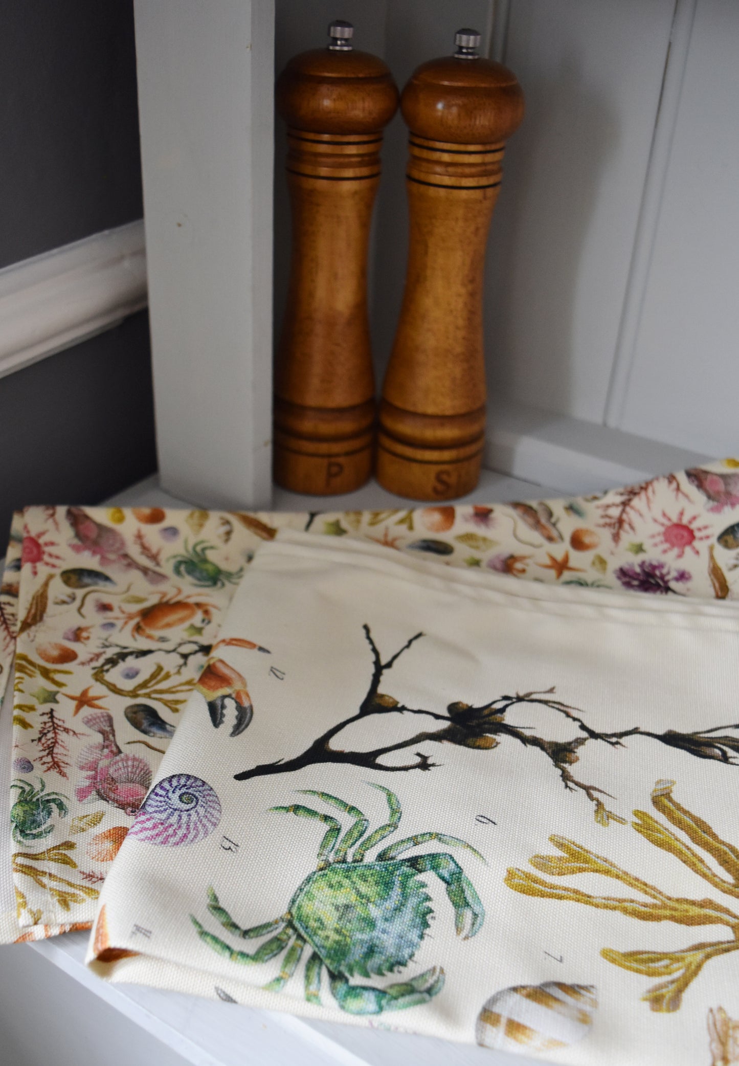 Organic Cotton Rockpool Poster Tea Towel