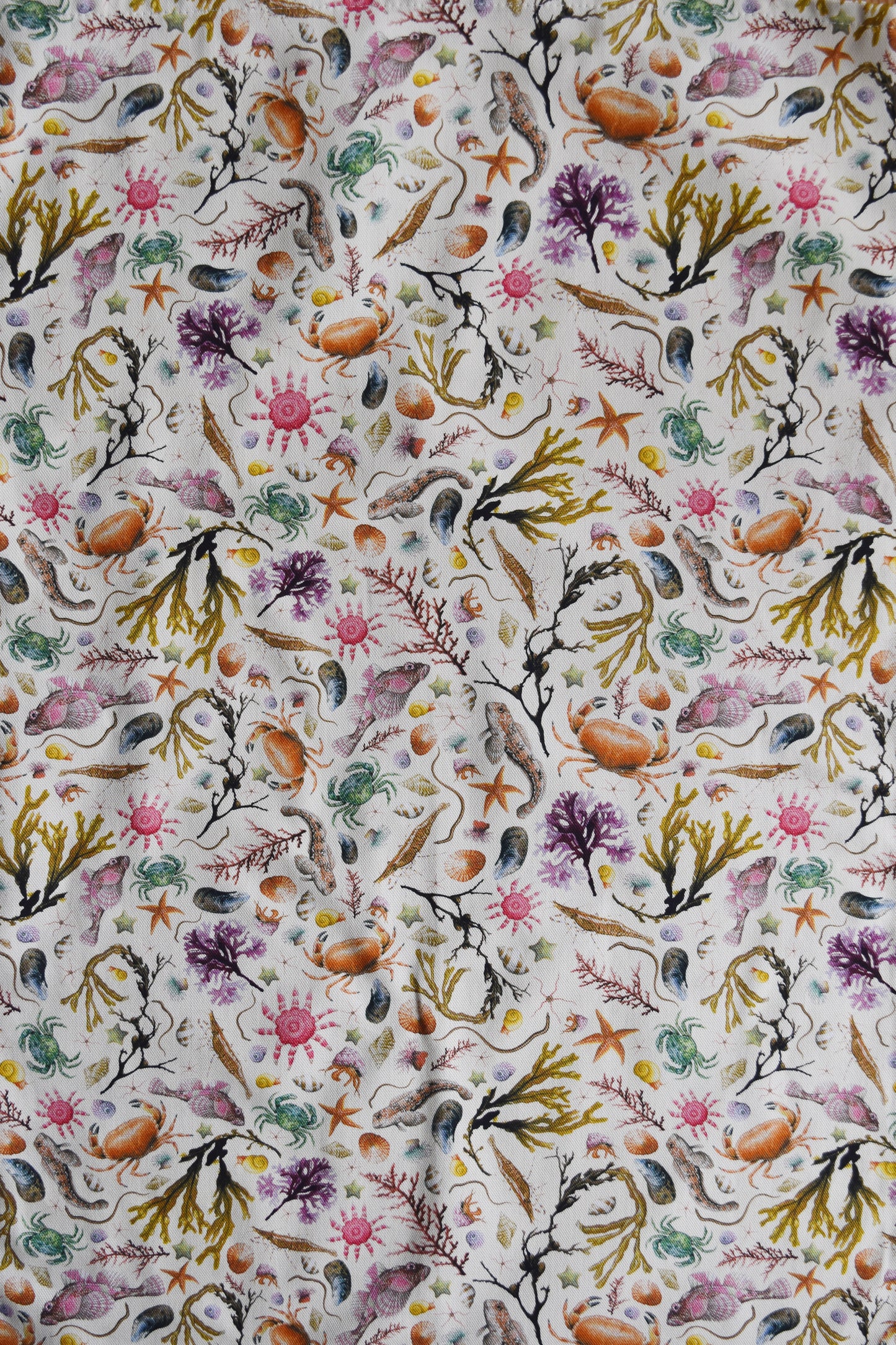 Organic Cotton Cream Rockpool Tea Towel