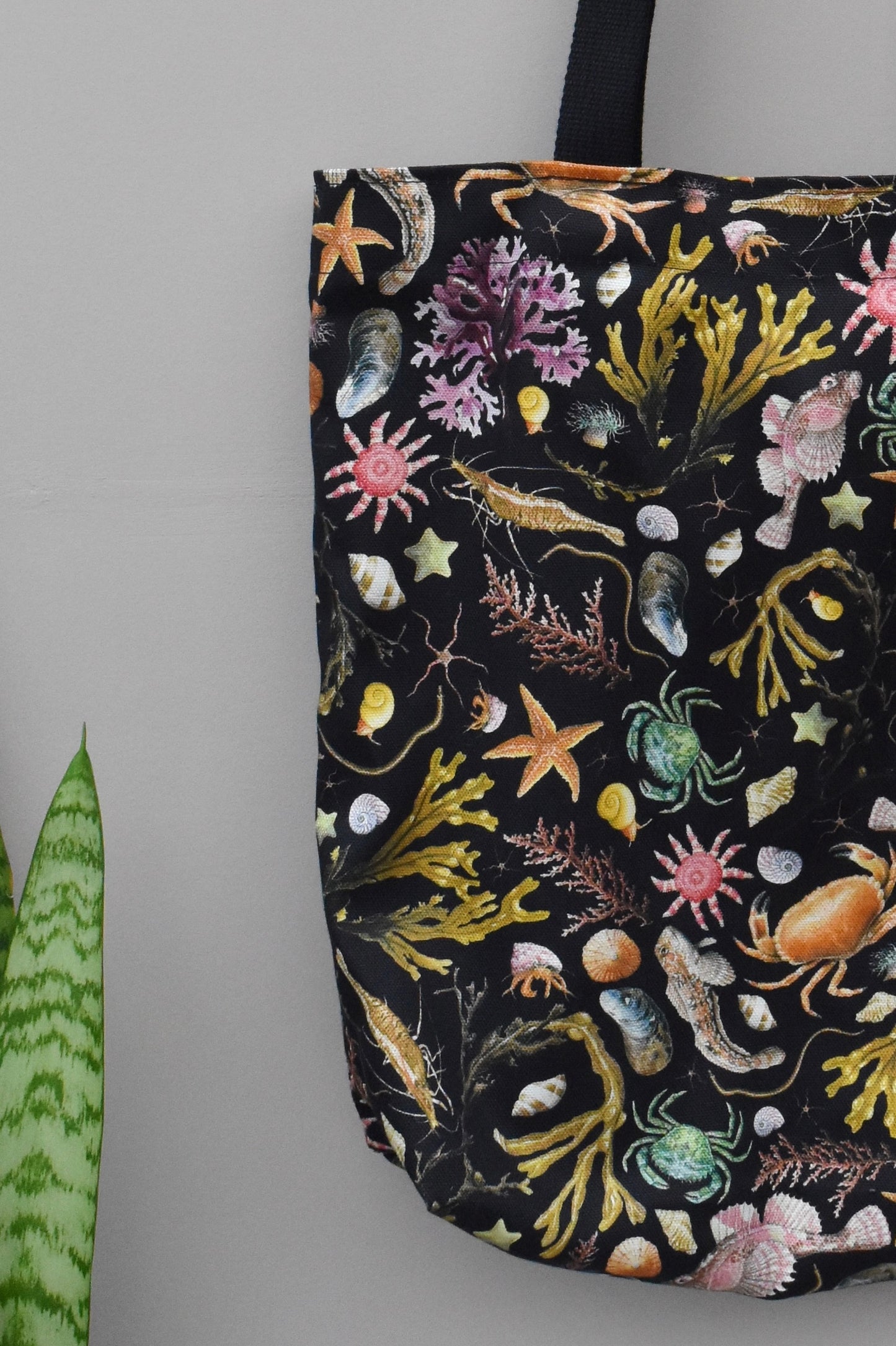 Organic Cotton Black Rockpool Tote