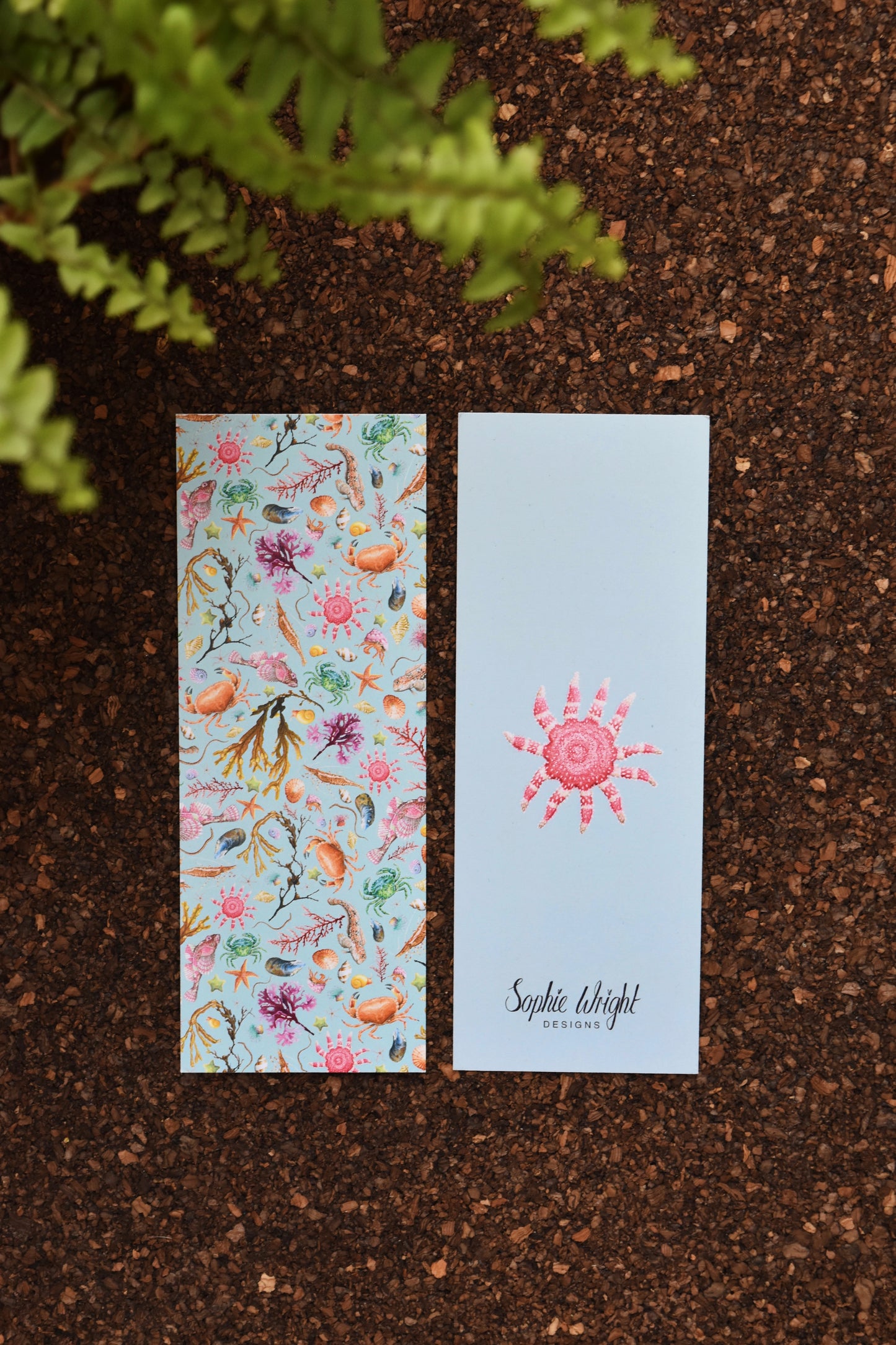 Recycled Duckegg Rockpool Bookmark