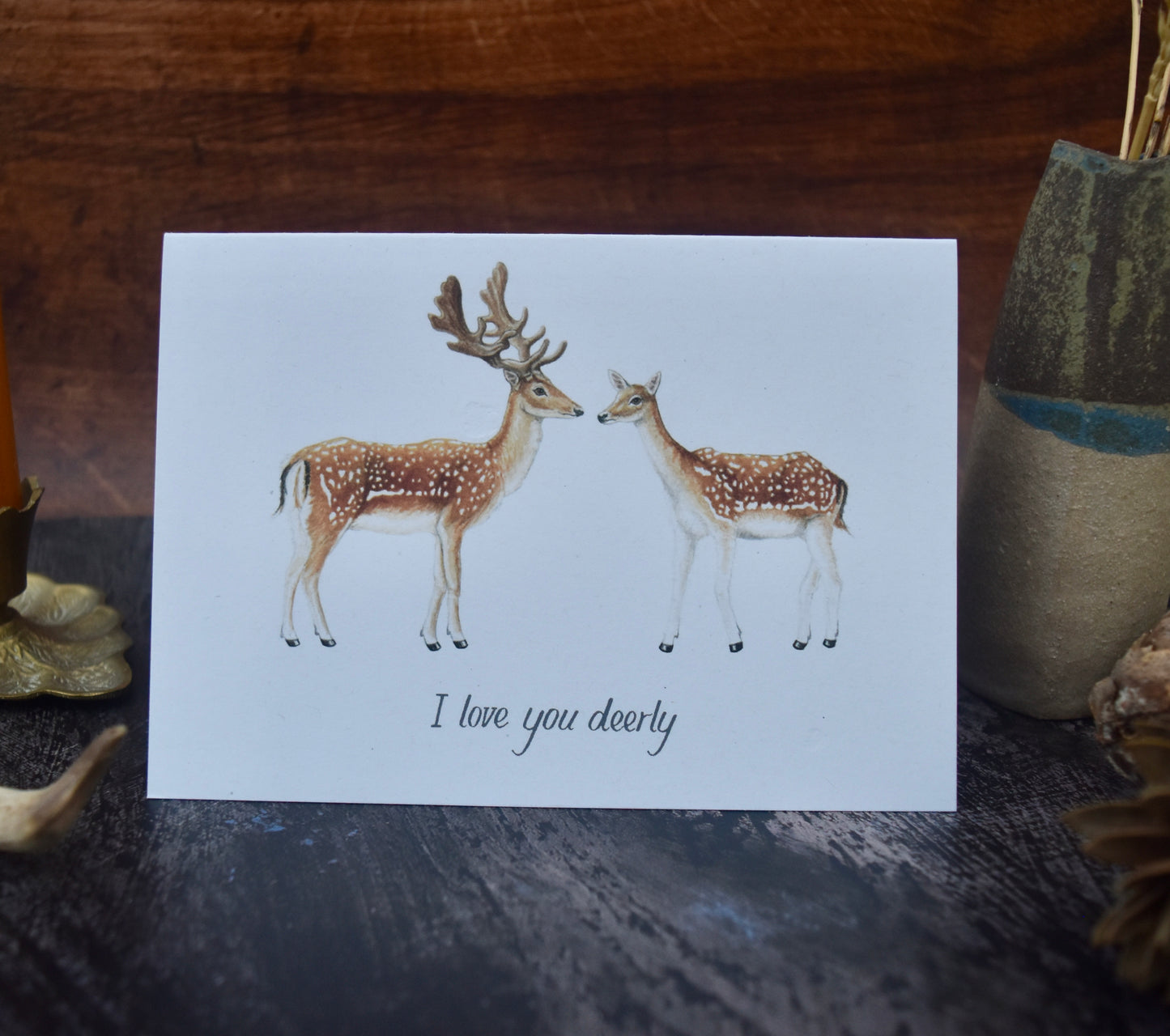A6 Fallow Deer Card