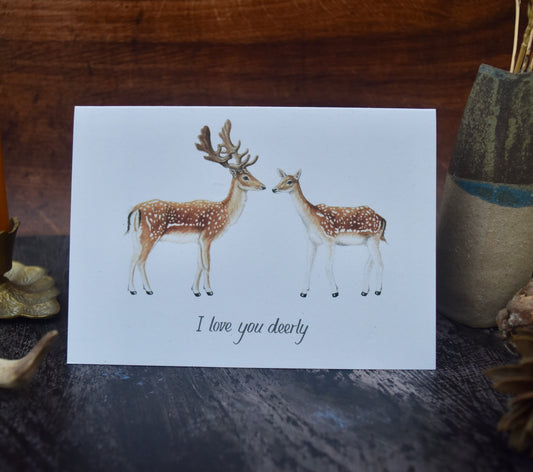 A6 Fallow Deer Card
