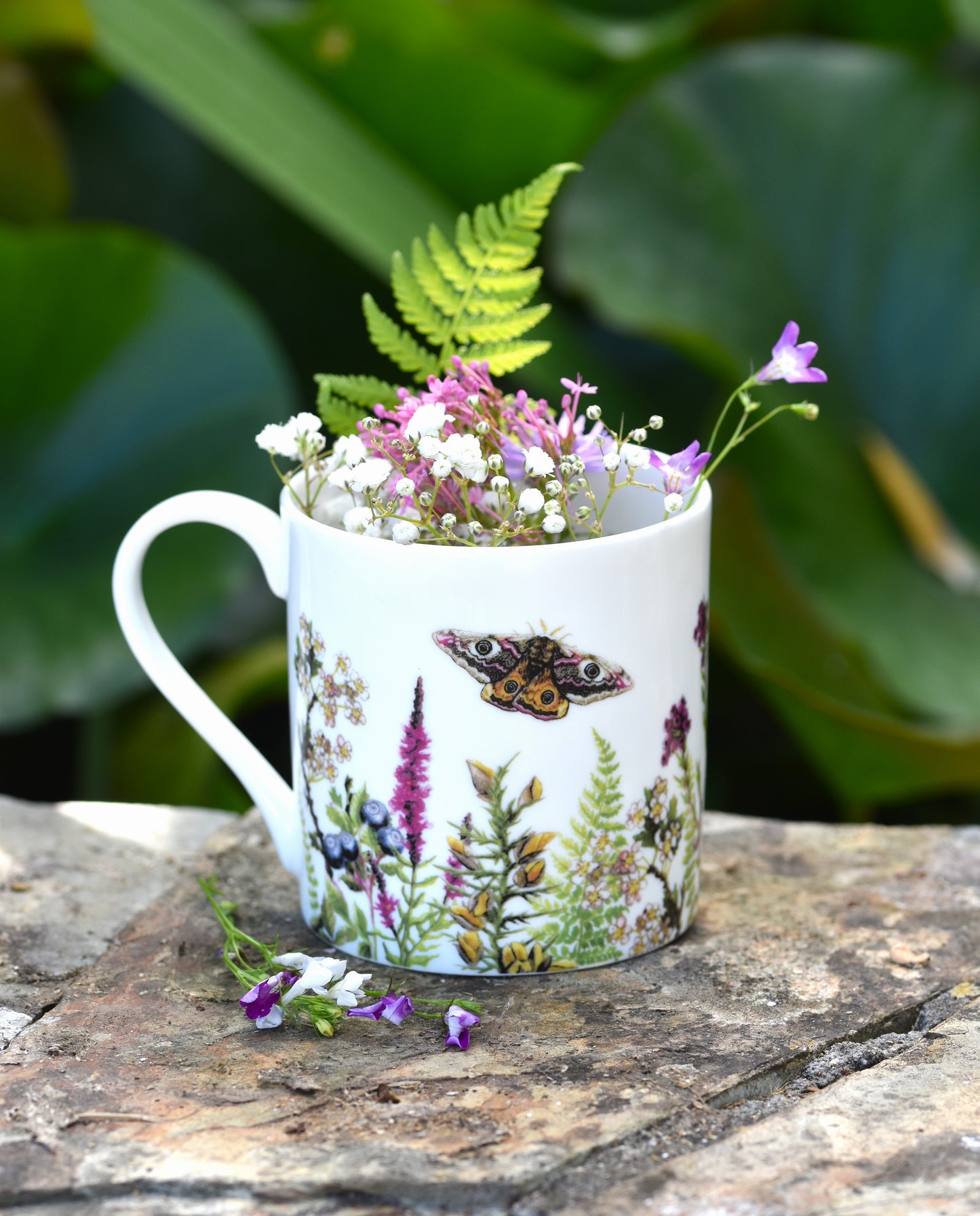 Emperor Moth & Moorland Flora Mug