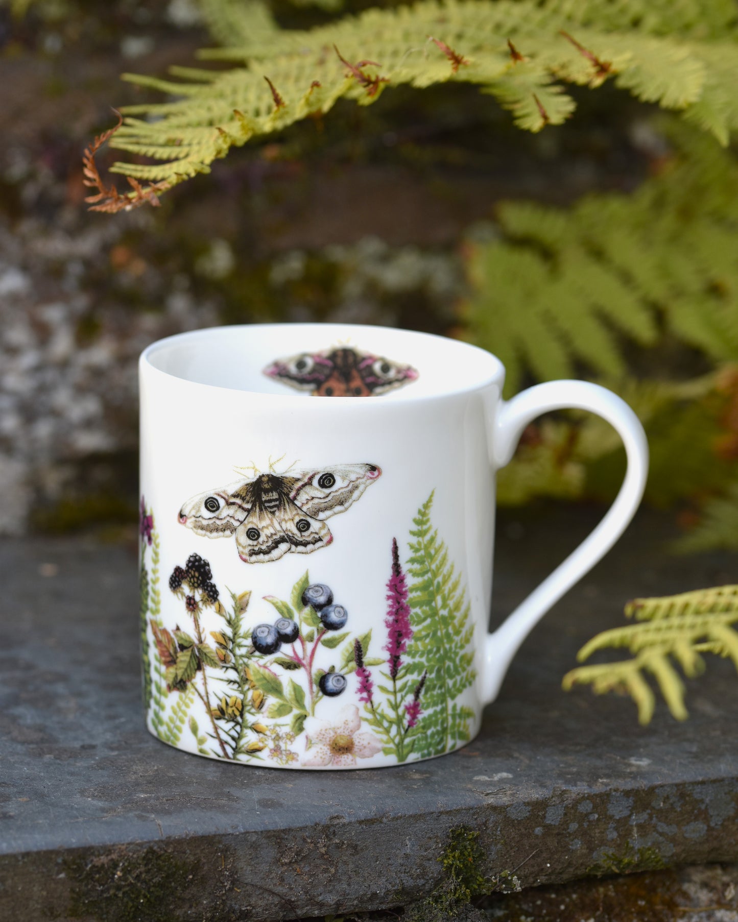 Emperor Moth & Moorland Flora Mug