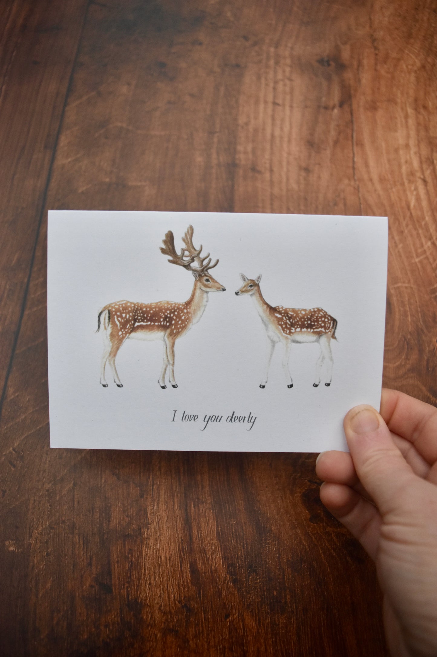 A6 Fallow Deer Card