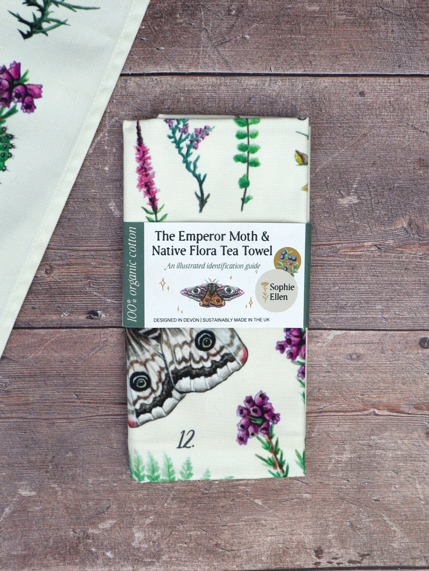 Emperor Moth ID Tea Towel